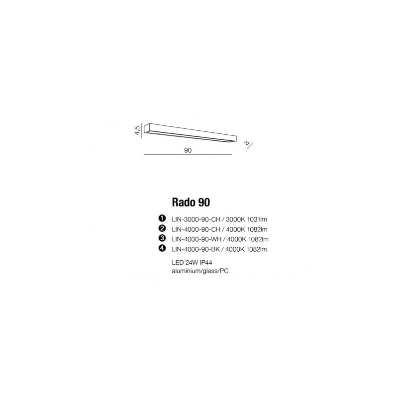 Lampa Rado 90 4000 Wh AZ2083 | Azzardo