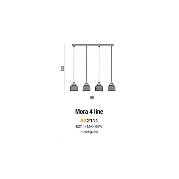 Lampa Mora 4 Line AZ2111 | Azzardo