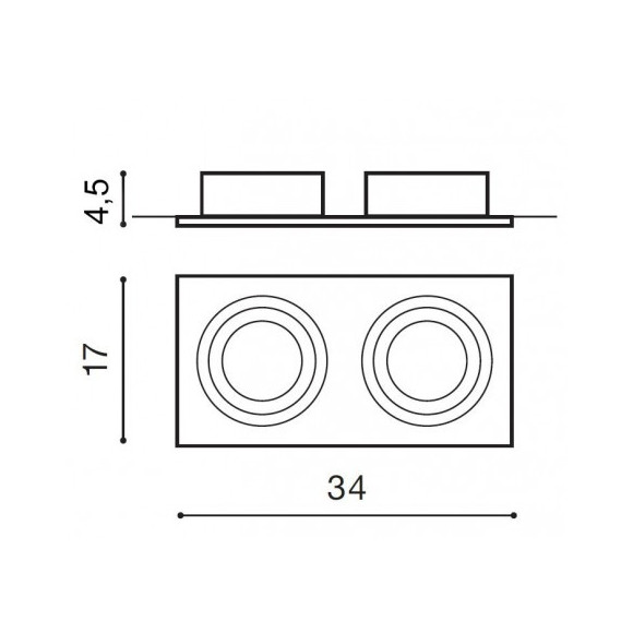 Lampa Siro 2 Bk/Bk AZ2806 | Azzardo