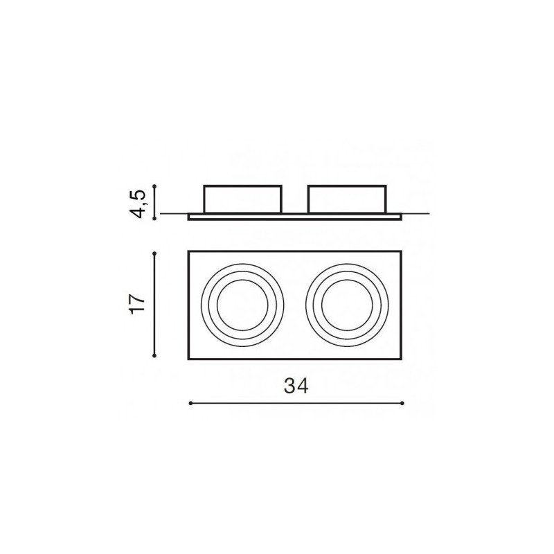 Lampa Siro 2 Bk/Bk AZ2806 | Azzardo