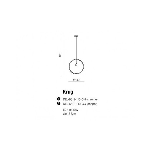 Lampa Krug Co AZ2113 | Azzardo