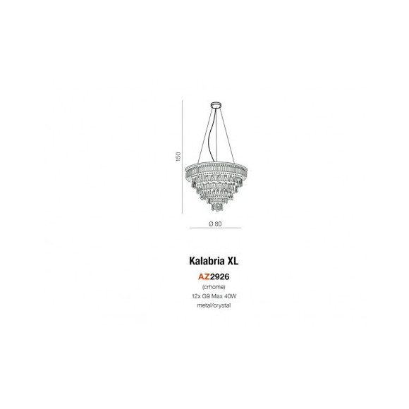 Lampa Kalabria Xl Pendant AZ2926 | Azzardo