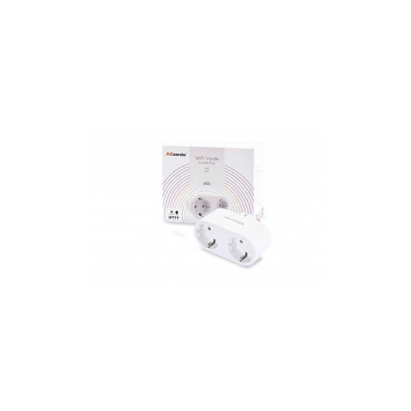 Lampa Double Smart Plug 16A Wh AZ3476 | Azzardo