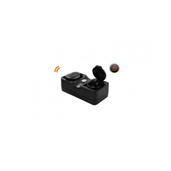 Lampa Double Outdoor Smart Plug 10A Ip44 Black AZ3223 | Azzardo