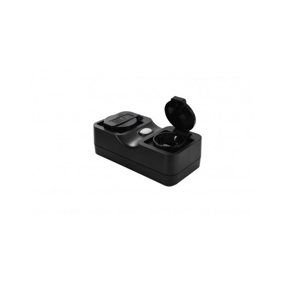 Lampa Double Outdoor Smart Plug 10A Ip44 Black AZ3223 | Azzardo
