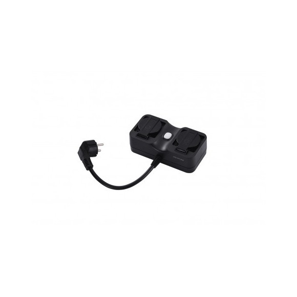 Lampa Double Outdoor Smart Plug 10A Ip44 Black AZ3223 | Azzardo