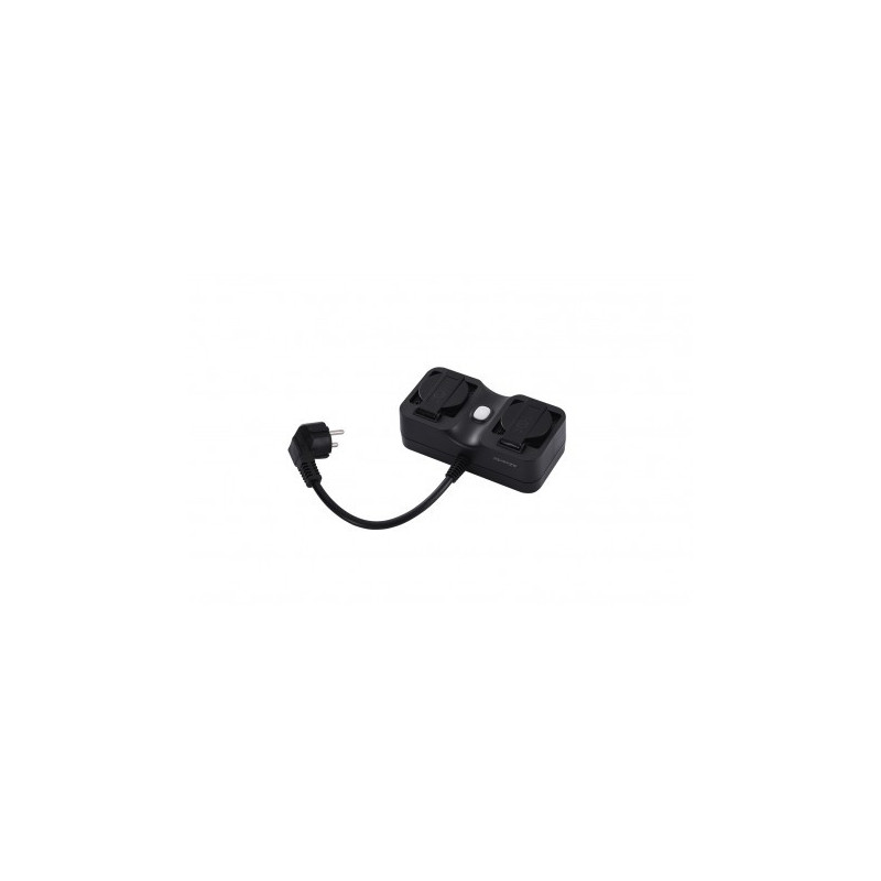 Lampa Double Outdoor Smart Plug 10A Ip44 Black AZ3223 | Azzardo