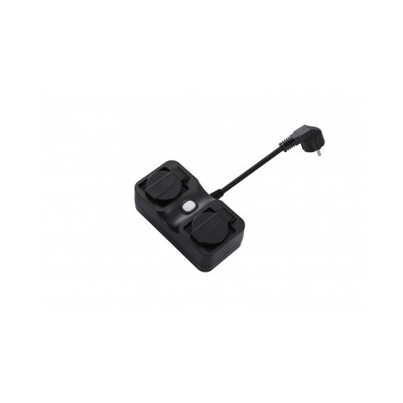 Lampa Double Outdoor Smart Plug 10A Ip44 Black AZ3223 | Azzardo