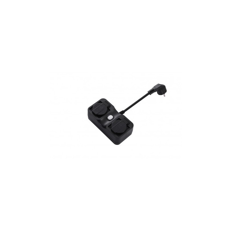 Lampa Double Outdoor Smart Plug 10A Ip44 Black AZ3223 | Azzardo