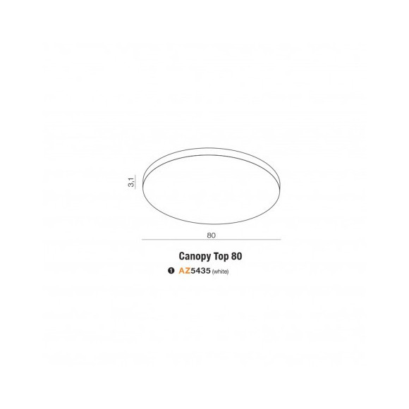 Lampa Canopy Top 80Cm Wh AZ5435 | Azzardo