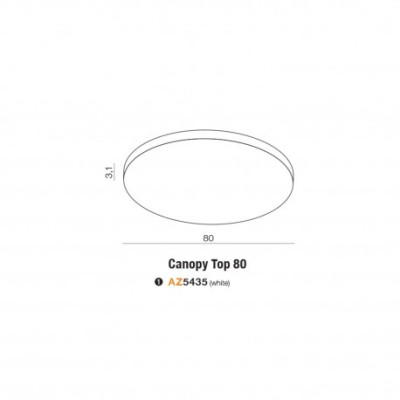 Lampa Canopy Top 80Cm Wh AZ5435 | Azzardo