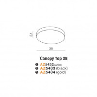 Lampa Canopy Top 38Cm Go AZ5434 | Azzardo