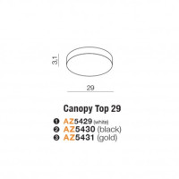 Lampa Canopy Top 29Cm Go AZ5431 | Azzardo