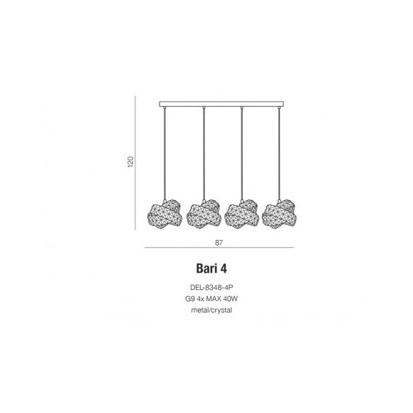 Lampa Bari 4 AZ2105 | Azzardo