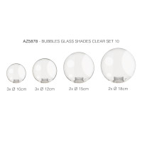 Lampa Bubbles Glass Shades Set 15 Clear AZ5878 | Azzardo