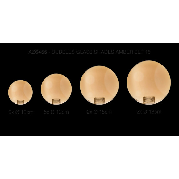 Lampa Bubbles Glass Shade Set 15 Amber AZ6455 | Azzardo