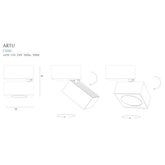 MAXLIGHT C0106 LAMPA SUFITOWA ARTU MAXLIGHT C0106 LAMPA SUFITOWA ARTU