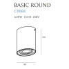 MAXLIGHT C0068 LAMPA SUFITOWA BASIC ROUND CZARNA