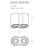 MAXLIGHT C0086 LAMPA SUFITOWA BASIC ROUND CZARNA PODWÓJNA