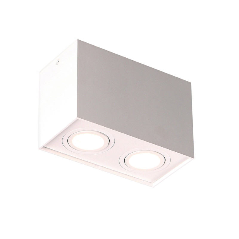 MAXLIGHT C0088 LAMPA SUFITOWA BASIC SQUARE BIAŁA PODWÓJNA