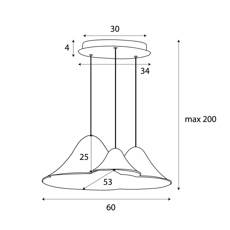 MAXLIGHT P0566 LAMPA WISZACA BELLMOND CREAM&GREY