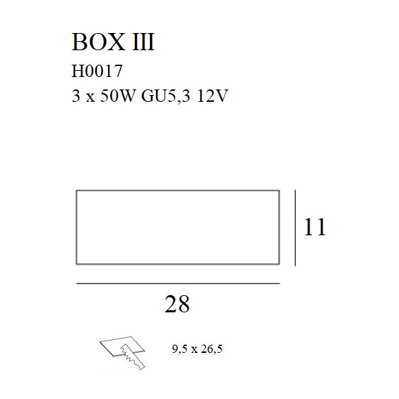 MAXLIGHT H0017 OPRAWA OSWIETL. BOX III NM