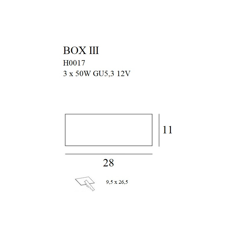 MAXLIGHT H0017 OPRAWA OSWIETL. BOX III NM