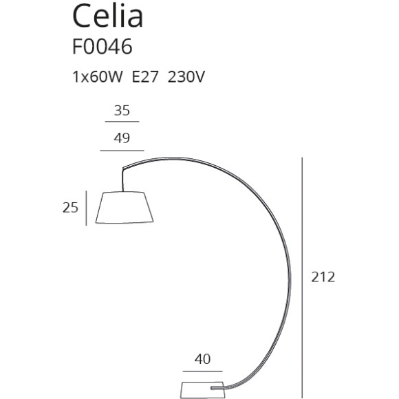 MAXLIGHT F0046 LAMPA PODŁOGOWA CELIA
