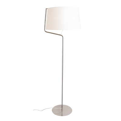 MAXLIGHT F0037 LAMPA PODŁOGOWA CHICAGO CHROM + BIAŁY ABAŻUR