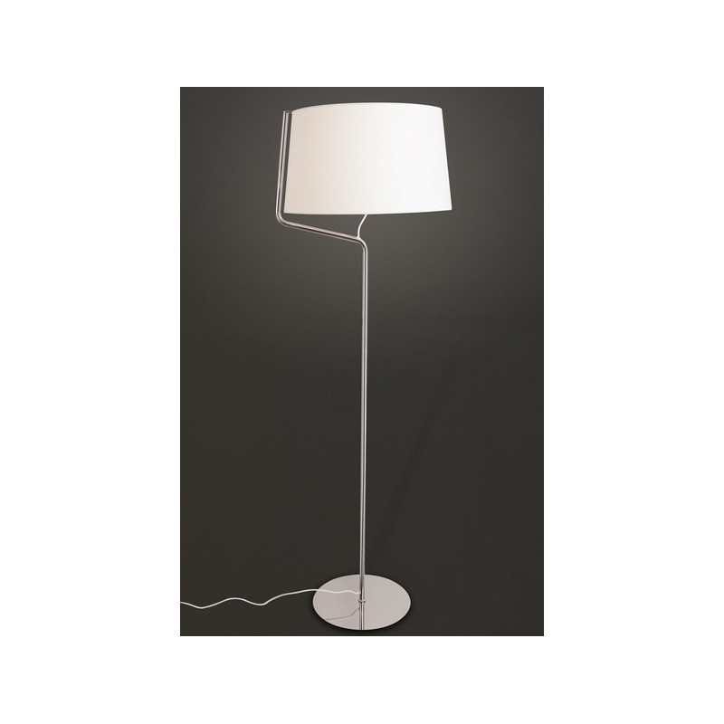 MAXLIGHT F0037 LAMPA PODŁOGOWA CHICAGO CHROM + BIAŁY ABAŻUR