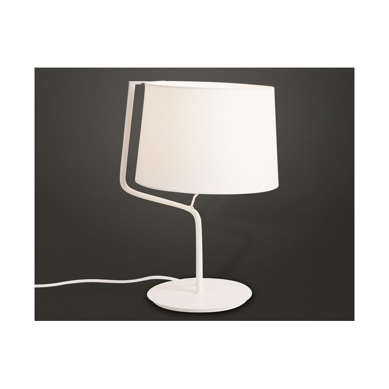 MAXLIGHT T0028 LAMPA STOŁOWA CHICAGO BIAŁA + BIAŁY ABAŻUR