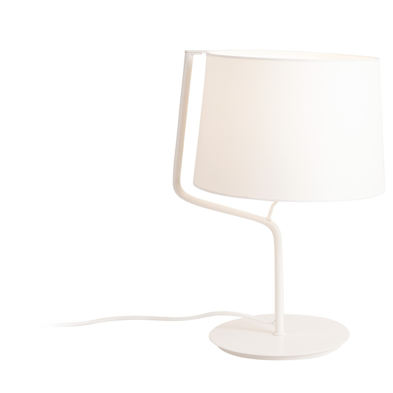 MAXLIGHT T0028 LAMPA STOŁOWA CHICAGO BIAŁA + BIAŁY ABAŻUR