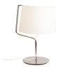 MAXLIGHT T0030 LAMPA STOŁOWA CHICAGO CHROM + BIAŁY  ABAŻUR