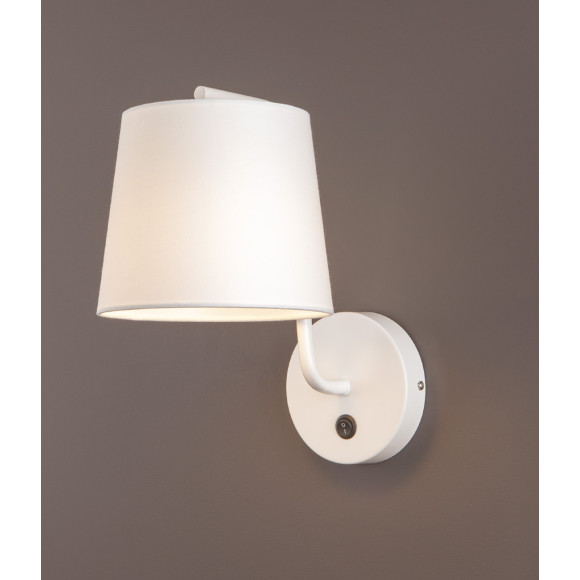 MAXLIGHT W0193 KINKIET CHICAGO BIAŁY + BIAŁY ABAŻUR