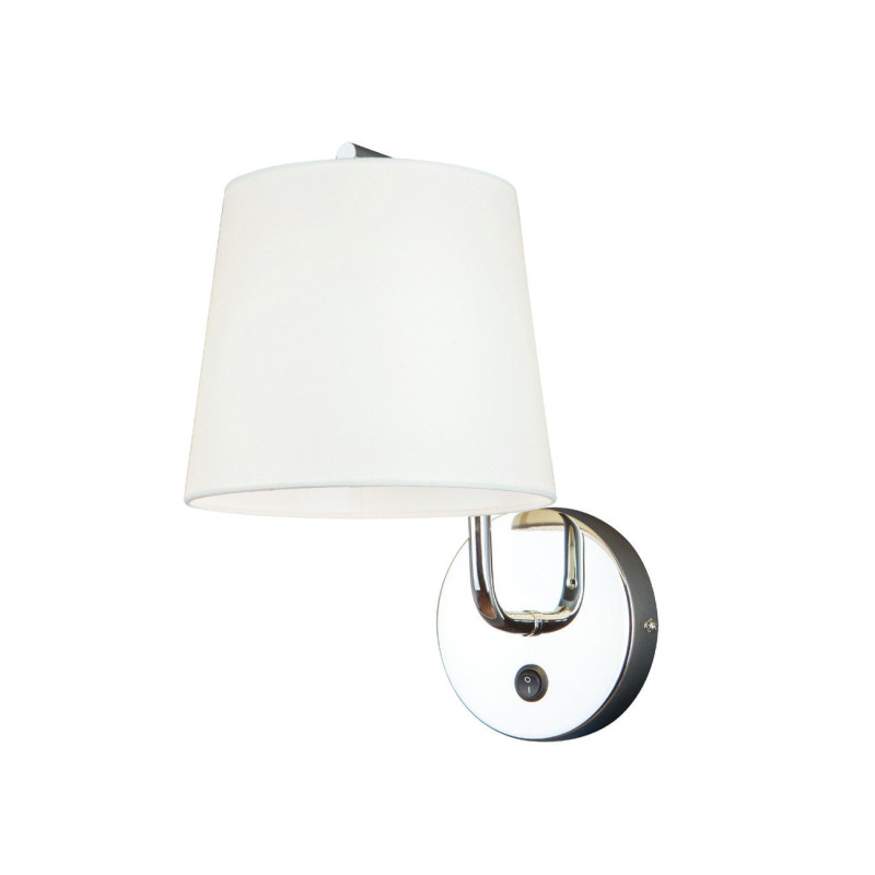 MAXLIGHT W0195 KINKIET CHICAGO CHROM + BIAŁY ABAŻUR