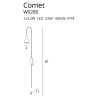 MAXLIGHT W0280 KINKIET COMET CZARNY, 3W LED, IP54