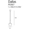 MAXLIGHT P0367 LAMPA WISZĄCA DALLAS I CZARNA