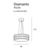 MAXLIGHT P0238 LAMPA WISZĄCA DIAMANTE DUŻA 46 cm
