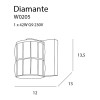 MAXLIGHT W0205 DIAMANTE KINKIET