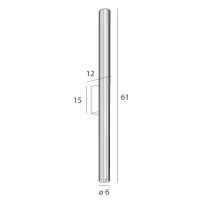 MAXLIGHT W0365 KINKIET FAYETTE 61CM 12W IP44 3000K CZARNY
