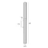 MAXLIGHT W0366 KINKIET FAYETTE 61CM 12W IP44 3000K ZŁOTY
