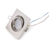 MAXLIGHT H0040 OPRAWA WPUSTOWA FINE KWADRATOWA METAL SZCZOTKOWANY