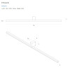 MAXLIGHT W0214  KINKIET FINGER 90 cm BIAŁY IP54