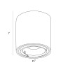 MAXLIGHT C0257 LAMPA SUFITOWA FIX 6W CZARNA





