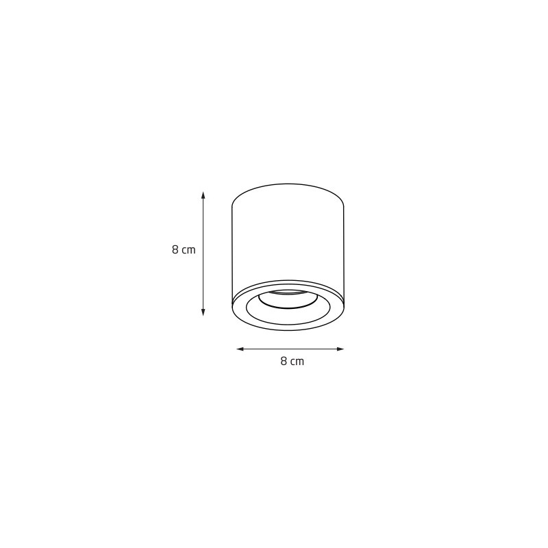 MAXLIGHT C0216 LAMPA SUFITOWA FORM CZARNA GU10 IP65