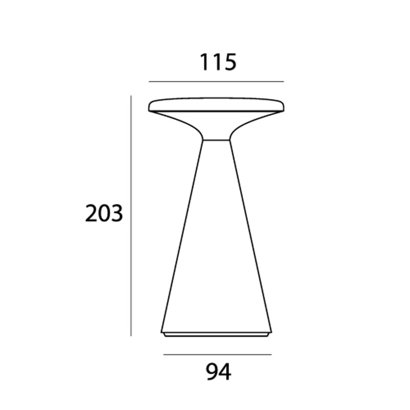 MAXLIGHT T0063 LAMPA STOŁOWA FUNGHI CZARNA IP44