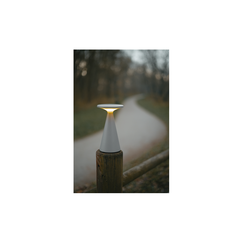 MAXLIGHT T0064 LAMPA STOŁOWA FUNGHI SZARA IP44