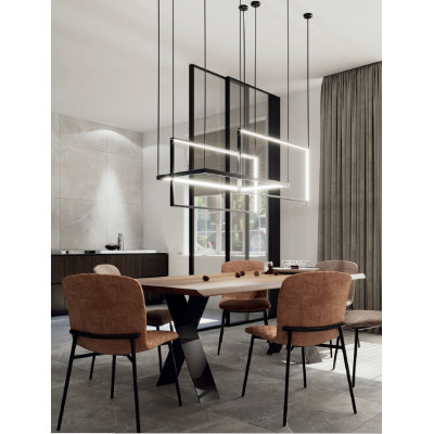 MAXLIGHT P0271D LAMPA WISZĄCA GEOMETRIC CZARNA ŚCIEMNIALNA