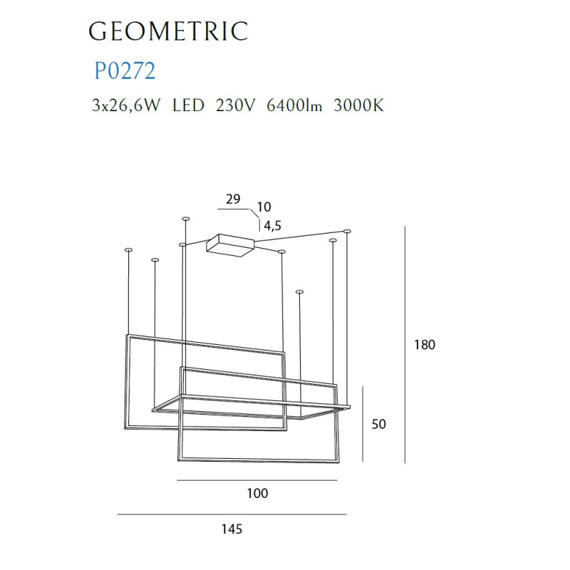 MAXLIGHT P0272 LAMPA WISZĄCA GEOMETRIC BIAŁA