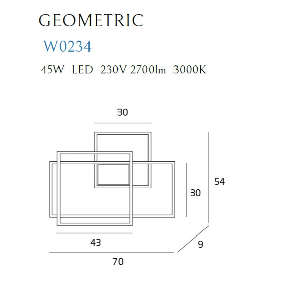 MAXLIGHT W0234 KINKIET LED GEOMETRIC BIAŁY - NOWY 
